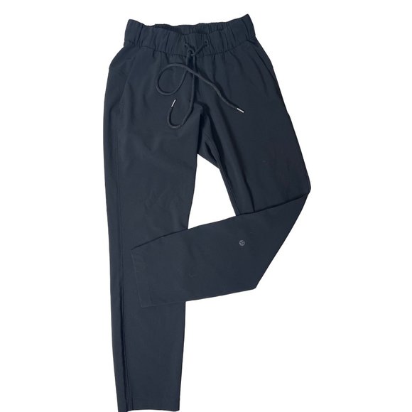 Lululemon Pants - Lululemon On The Fly Pant Woven Hemmed Black Women's Size 2